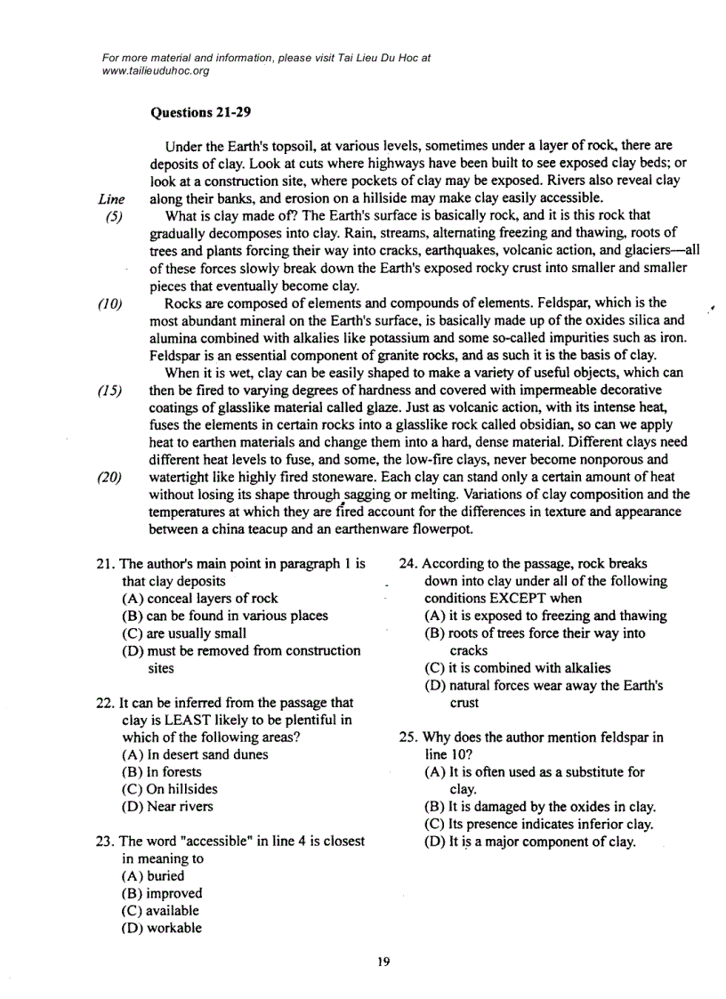 image for page Đề thi Toefl tháng 5 2002