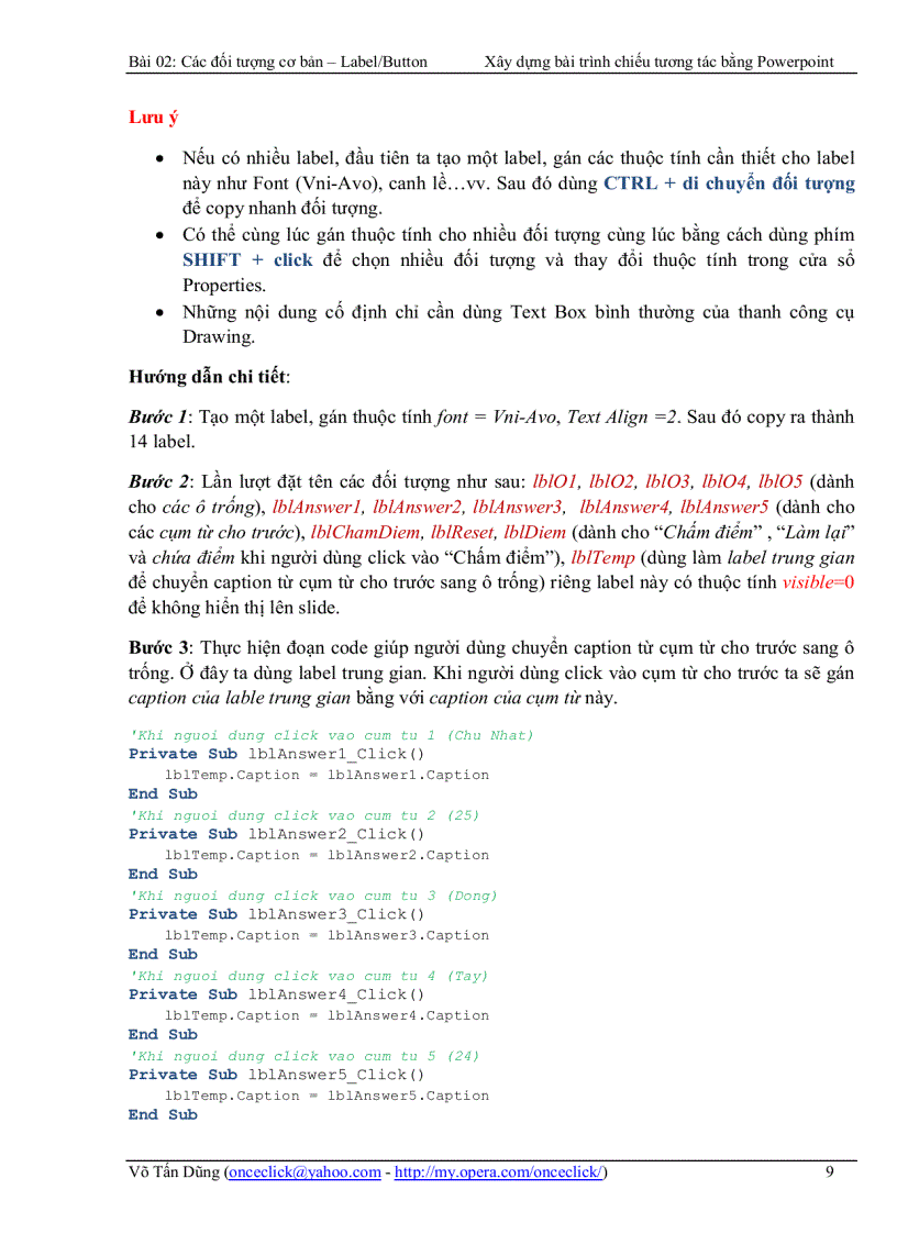 image for page Giáo trình PowerPoint Tương tác bằng VBA