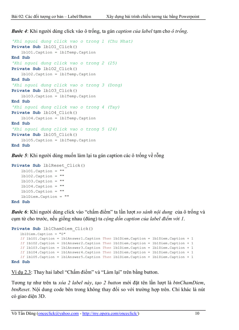 image for page Giáo trình PowerPoint Tương tác bằng VBA