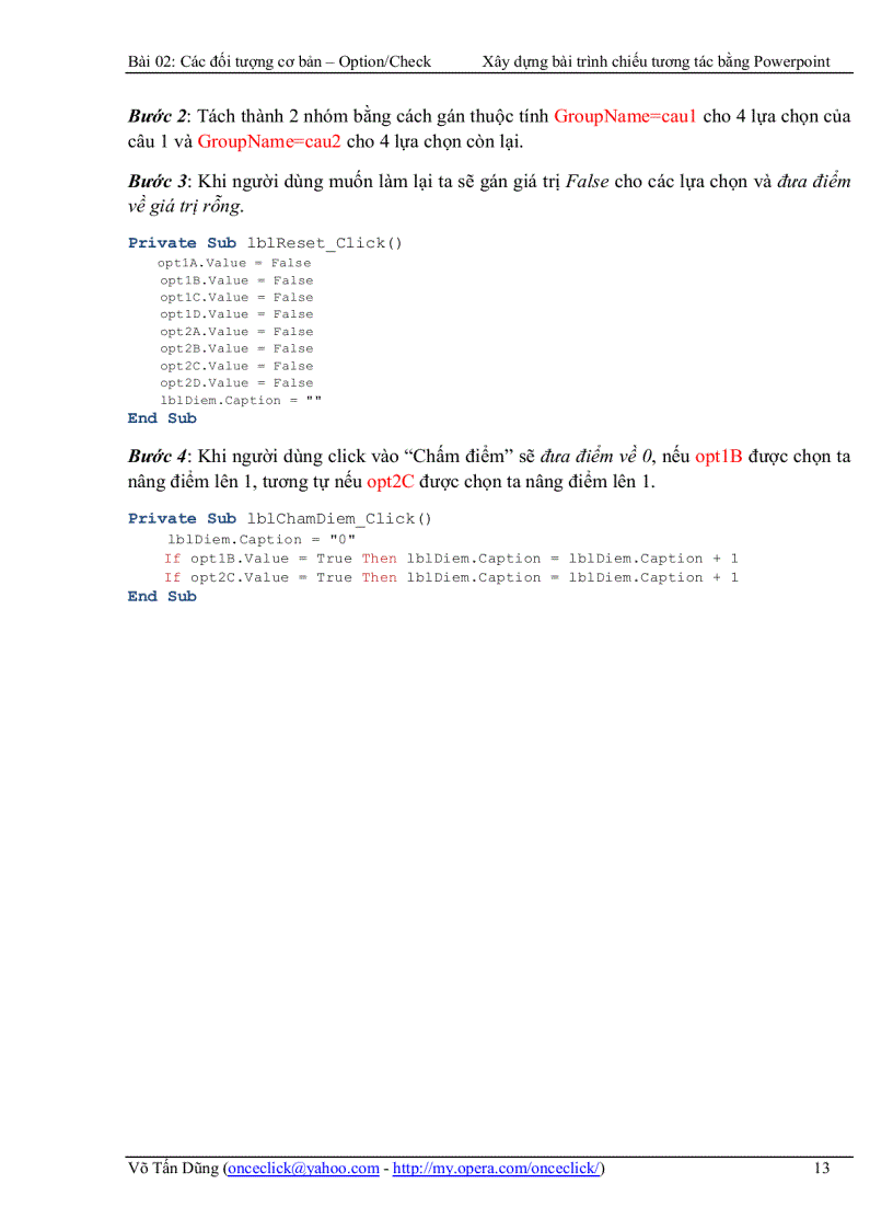 image for page Giáo trình PowerPoint Tương tác bằng VBA