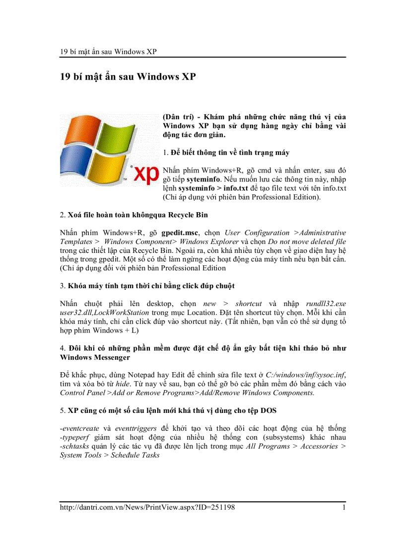 image for page 19 Bí Mật Đằng Sau Windows XP