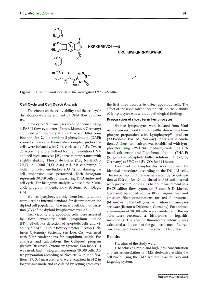 image for page Báo cáo y học High Resolution Flow Cytometry a Suitable Tool for Monitoring Aneuploid Prostate Cancer Cells after TMZ and TMZ BioShuttle Treatment