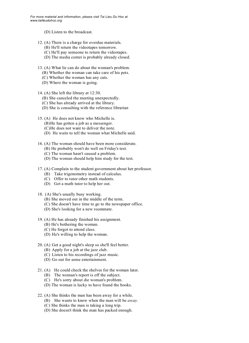 image for page Đề thi Toefl tháng 1 1998