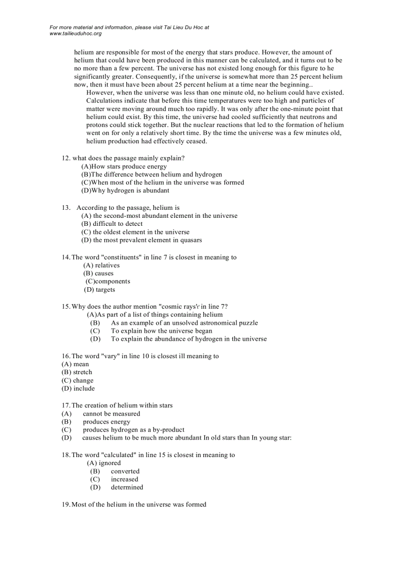 image for page Đề thi Toefl tháng 5 1998
