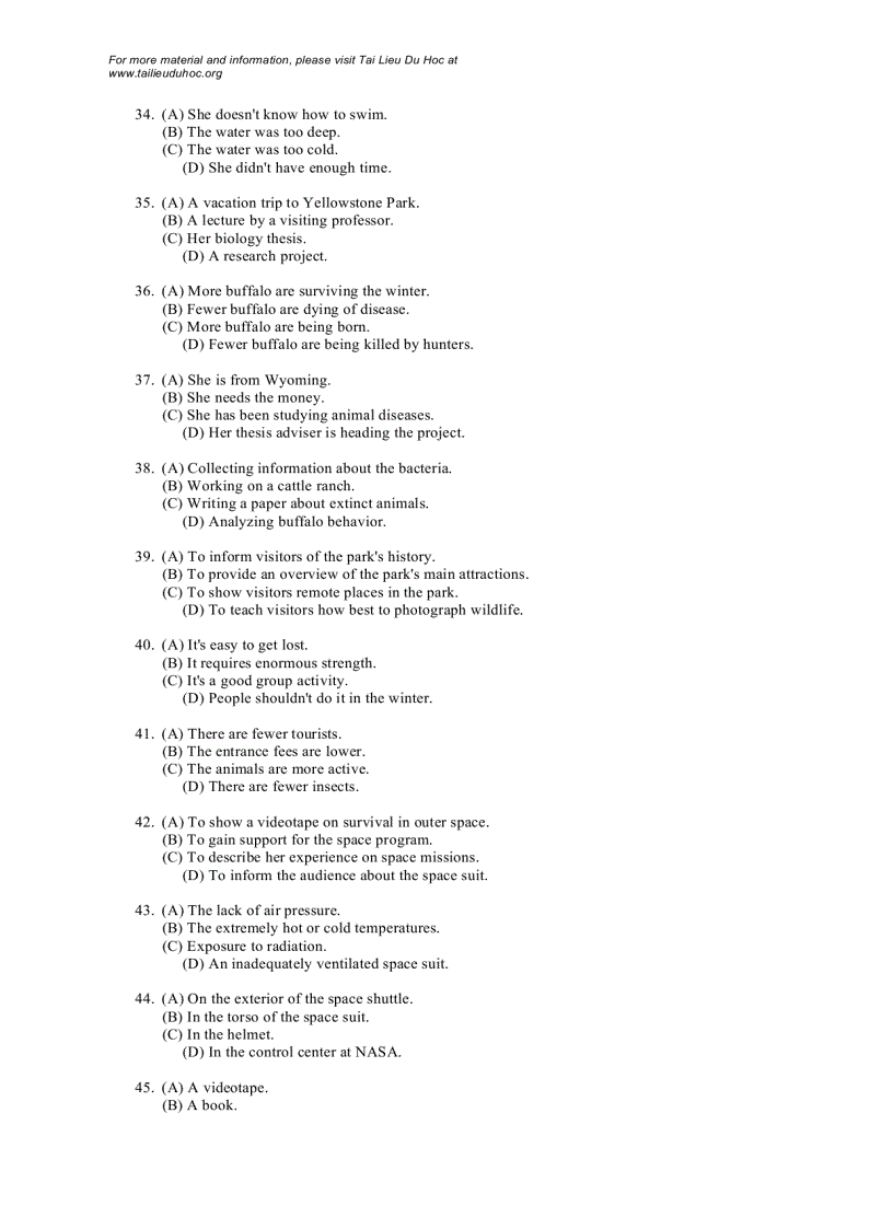 image for page Đề thi Toefl tháng 5 1997