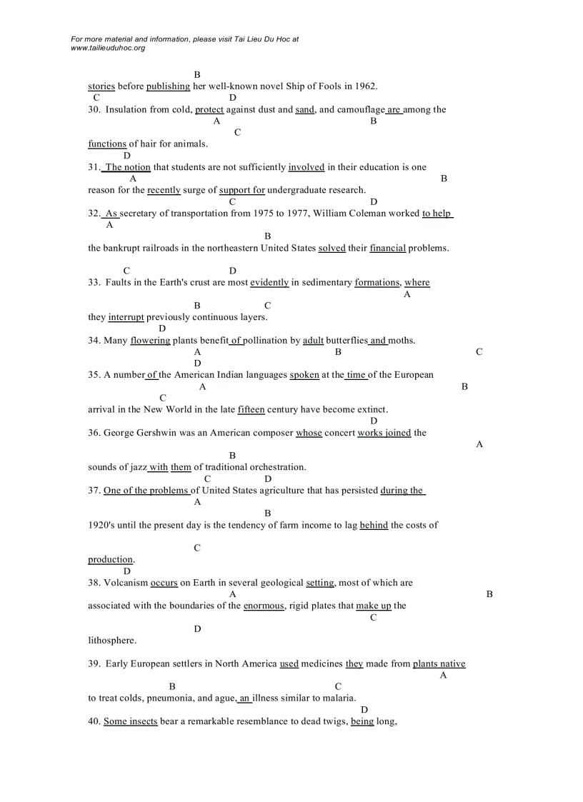 image for page Đề thi Toefl tháng 5 1997