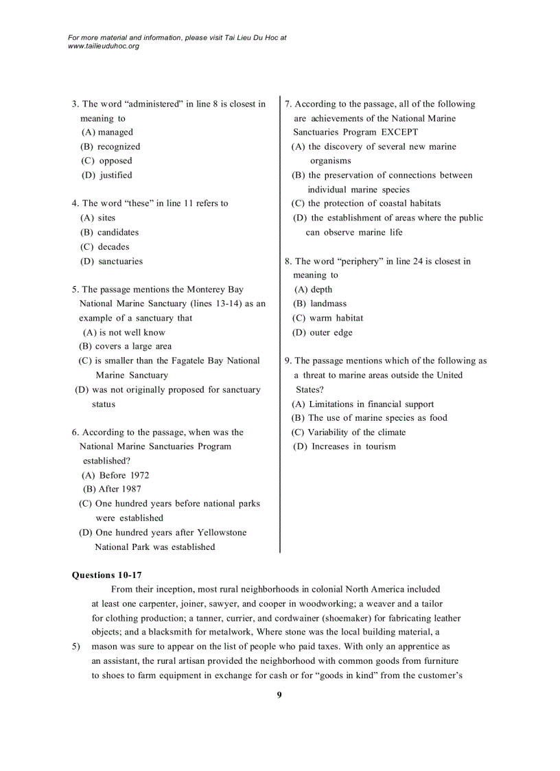 image for page Đề thi Toefl tháng 1 2001