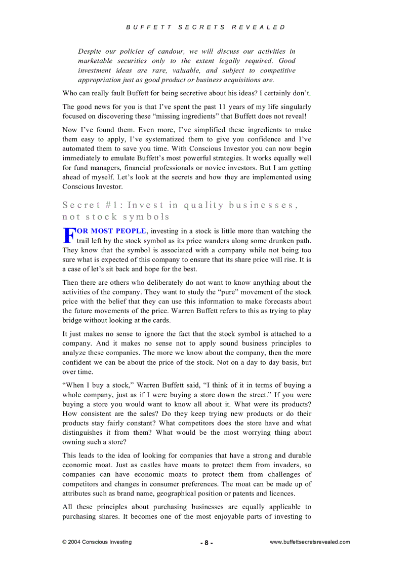 image for page Prof J Price The Nine Investing Secrets Of Warren Buffett pdf