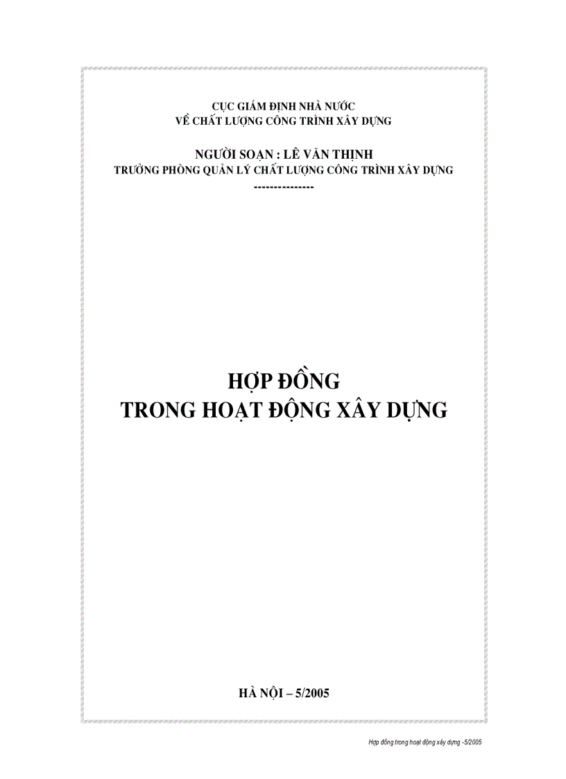 image for page Hợp đồng trong hoạt động xây dựng