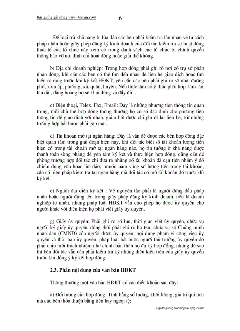 image for page Hợp đồng trong hoạt động xây dựng