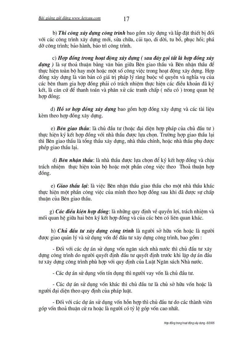 image for page Hợp đồng trong hoạt động xây dựng