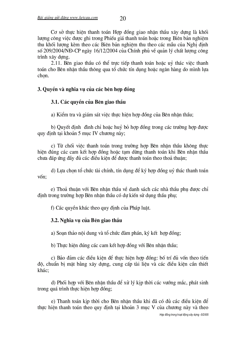 image for page Hợp đồng trong hoạt động xây dựng