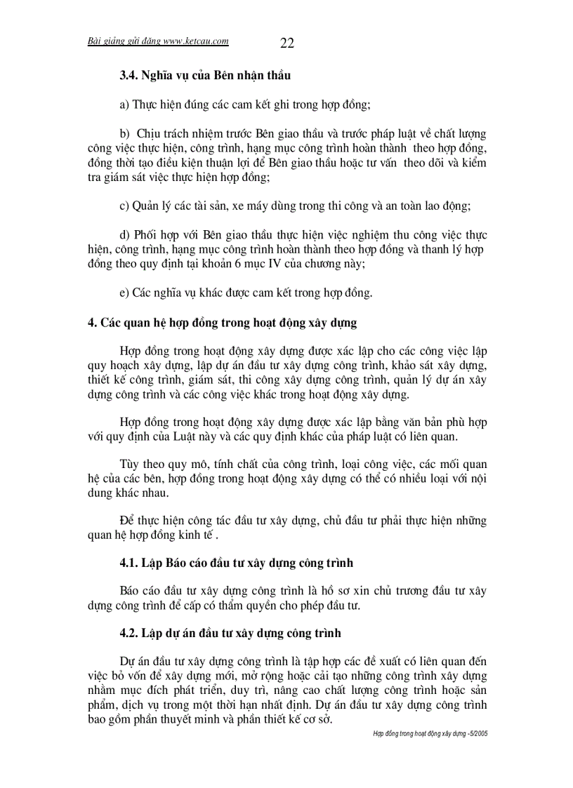 image for page Hợp đồng trong hoạt động xây dựng