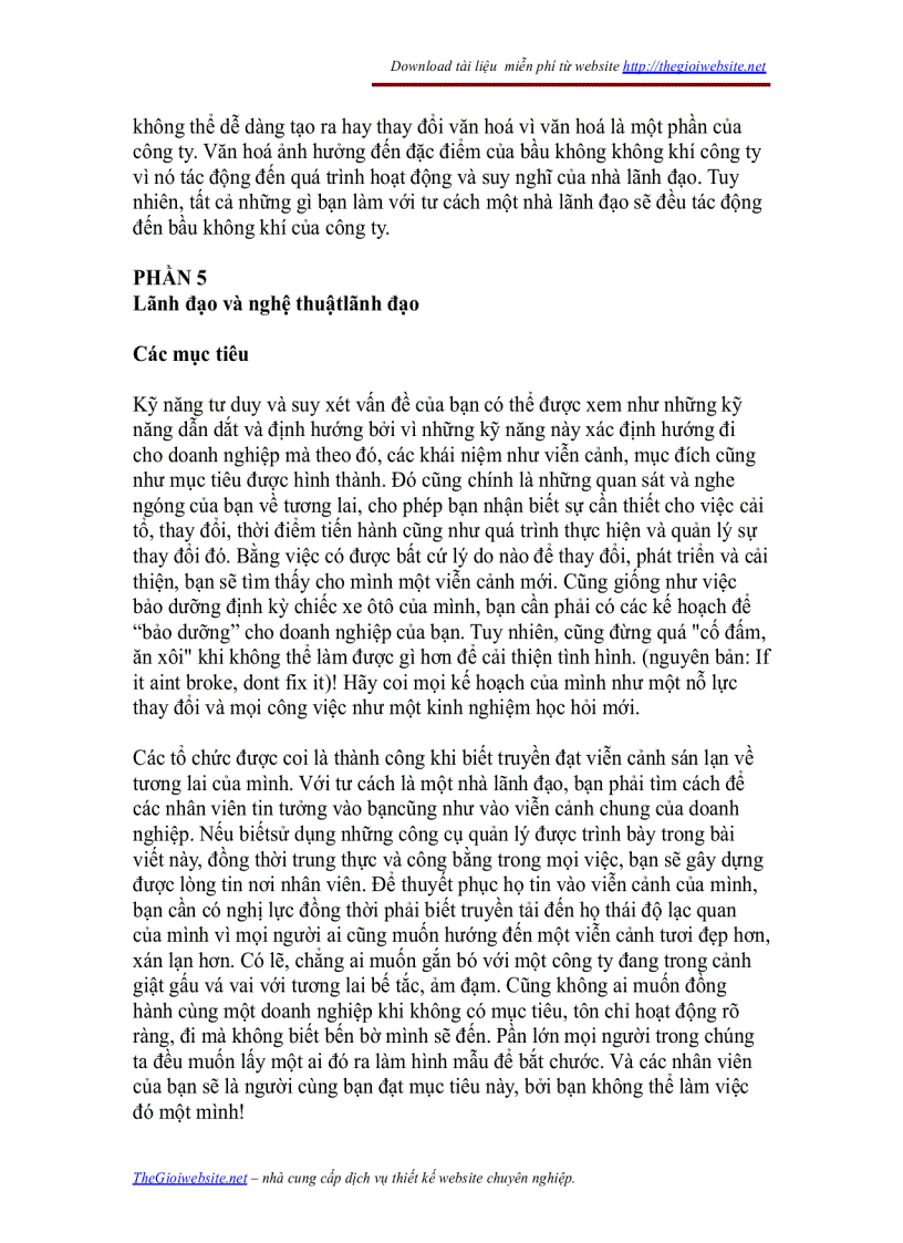 image for page Khoa học và nghệ thuật lãnh đạo công ty