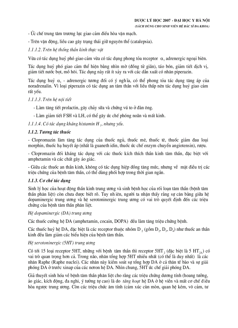 image for page Thuốc an thần kinh và thuốc bình thần