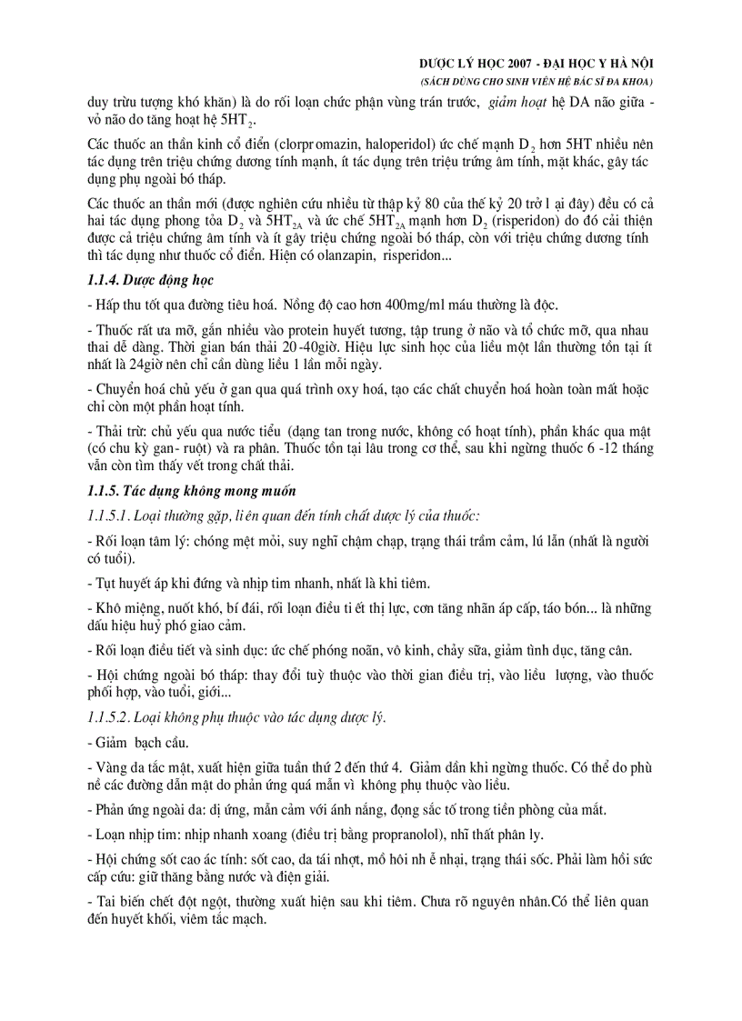 image for page Thuốc an thần kinh và thuốc bình thần