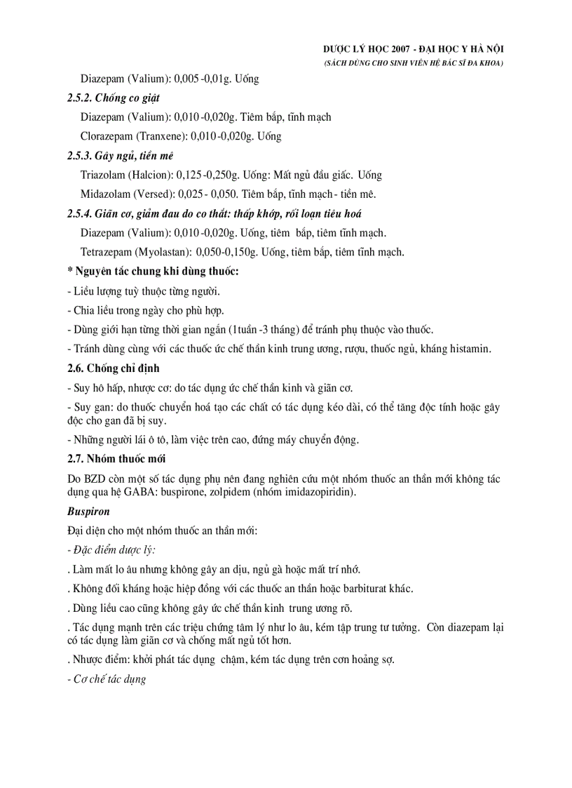 image for page Thuốc an thần kinh và thuốc bình thần