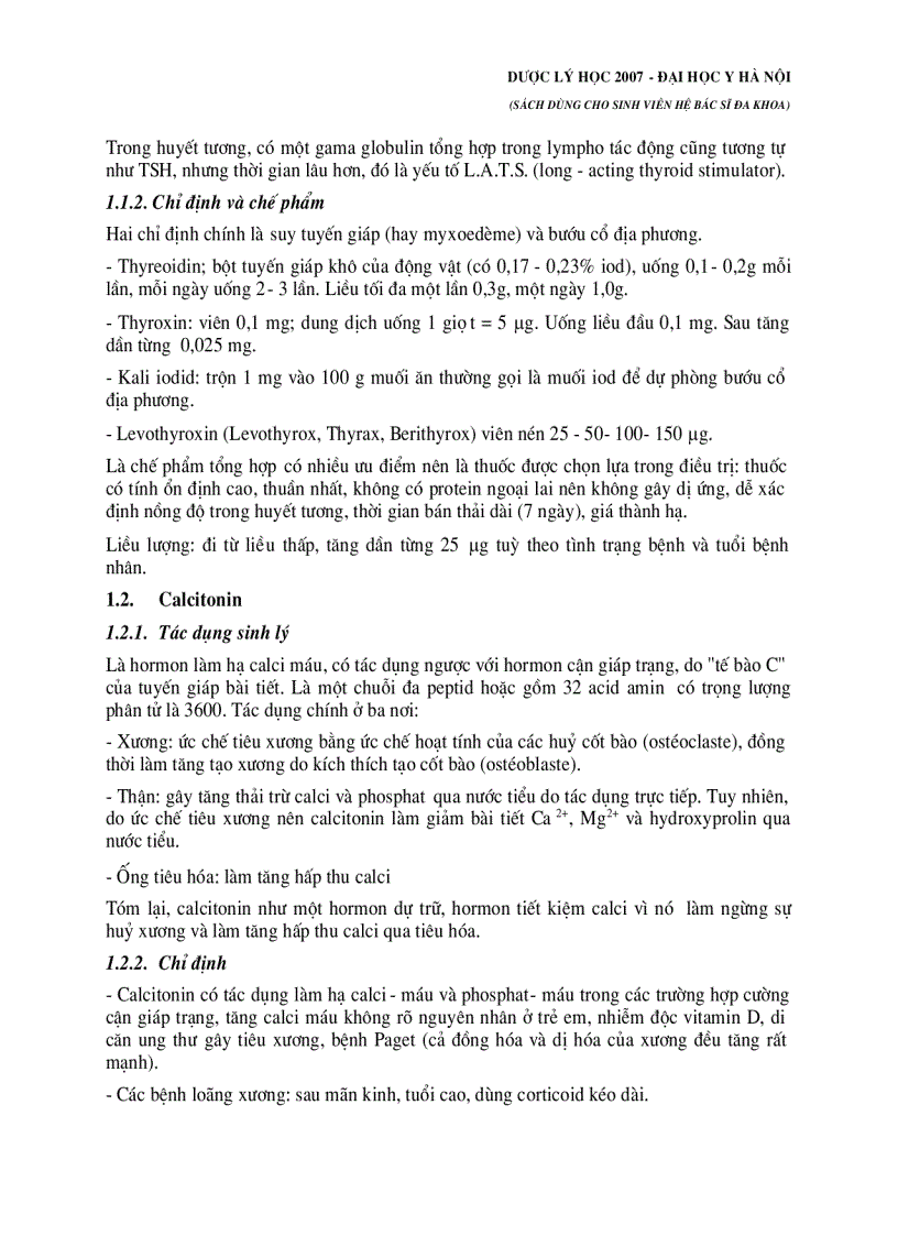 image for page Dược lý học Hormon và thuốc kháng Hormon