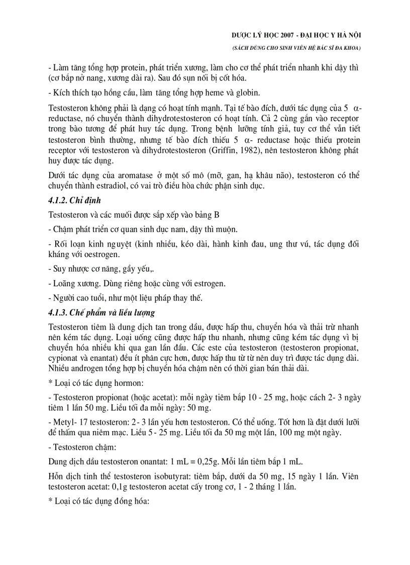 image for page Dược lý học Hormon và thuốc kháng Hormon