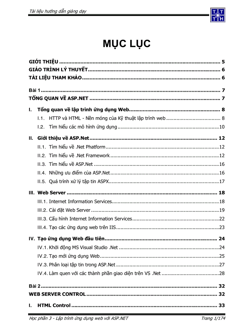 image for page Giáo trình ASPNET
