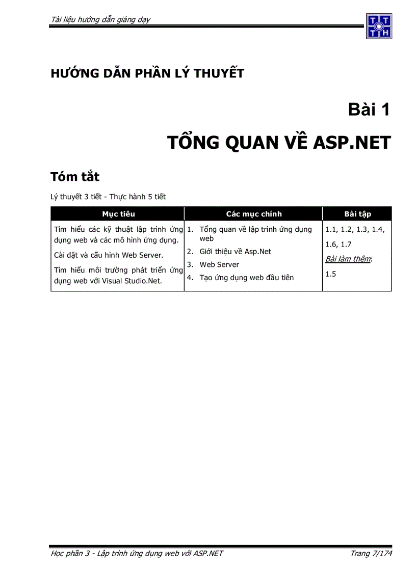 image for page Giáo trình ASPNET