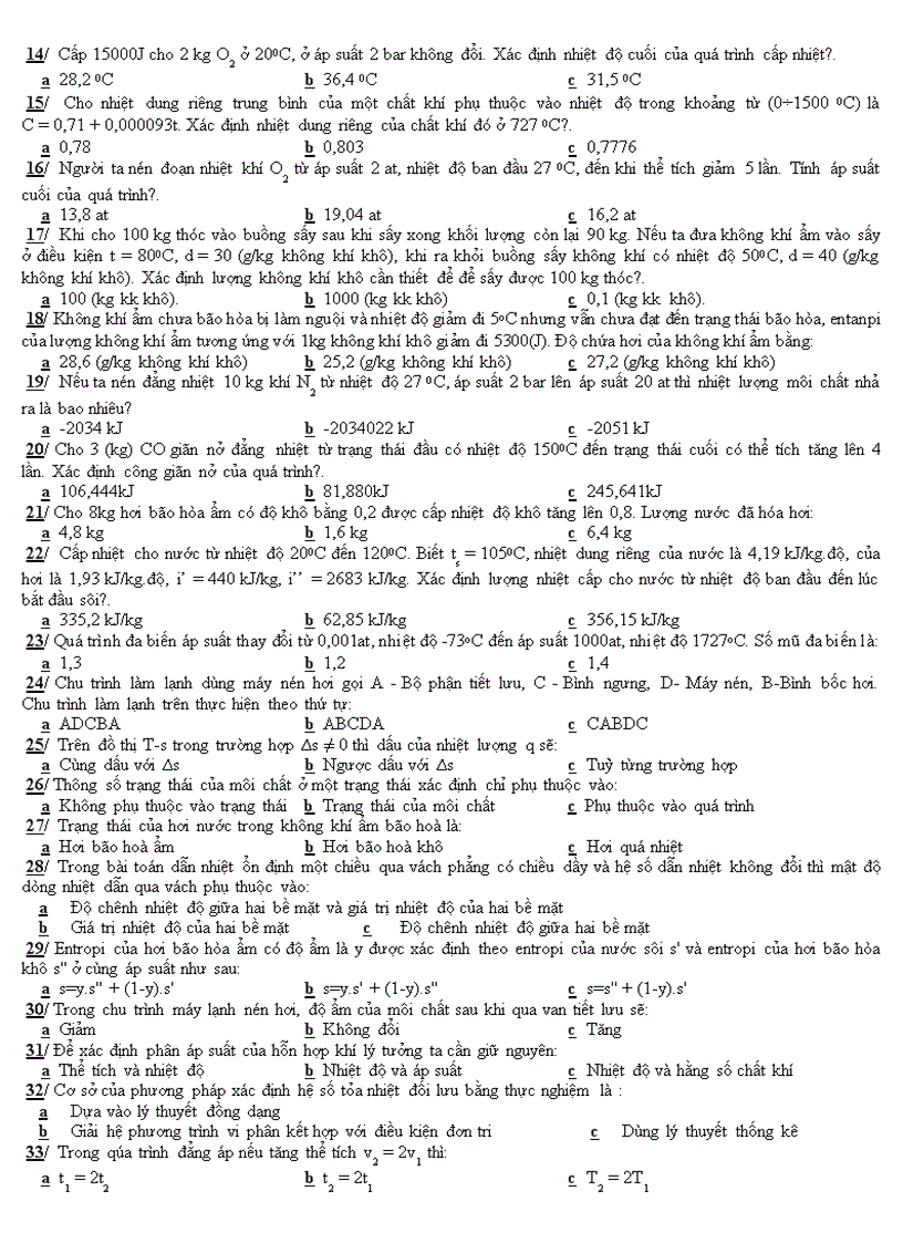 image for page Đề thi kết thúc học phần KỸ THUẬT NHIỆT 008