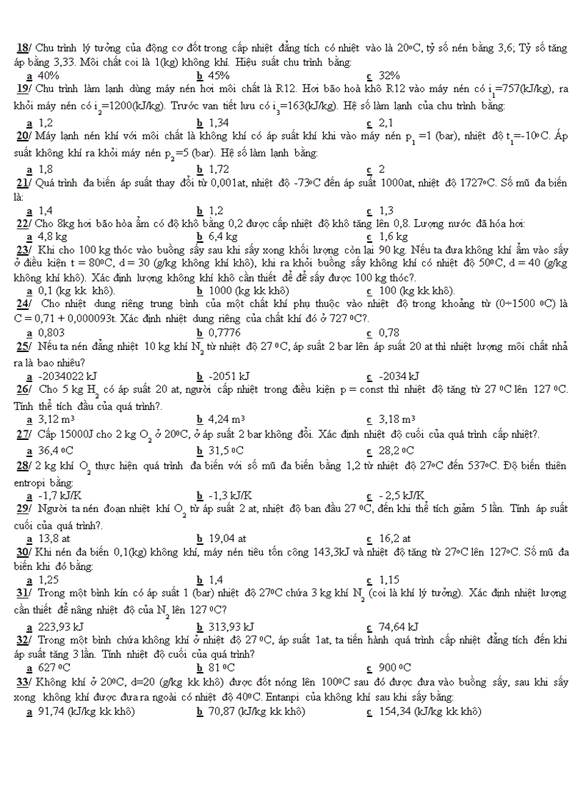 image for page Đề thi kết thúc học phần KỸ THUẬT NHIỆT 009