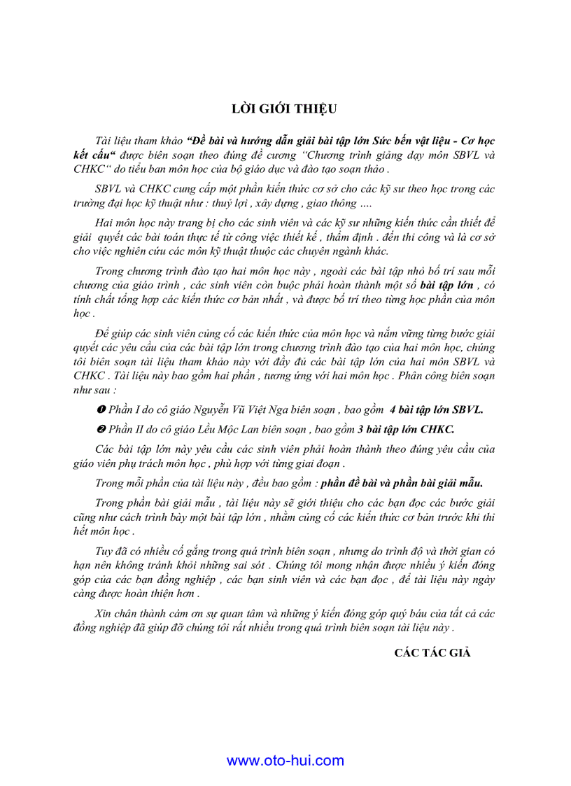 image for page Đề bài và hướng dẫn giải bài tập lớn sức bền vật liệu cơ học kết cấu