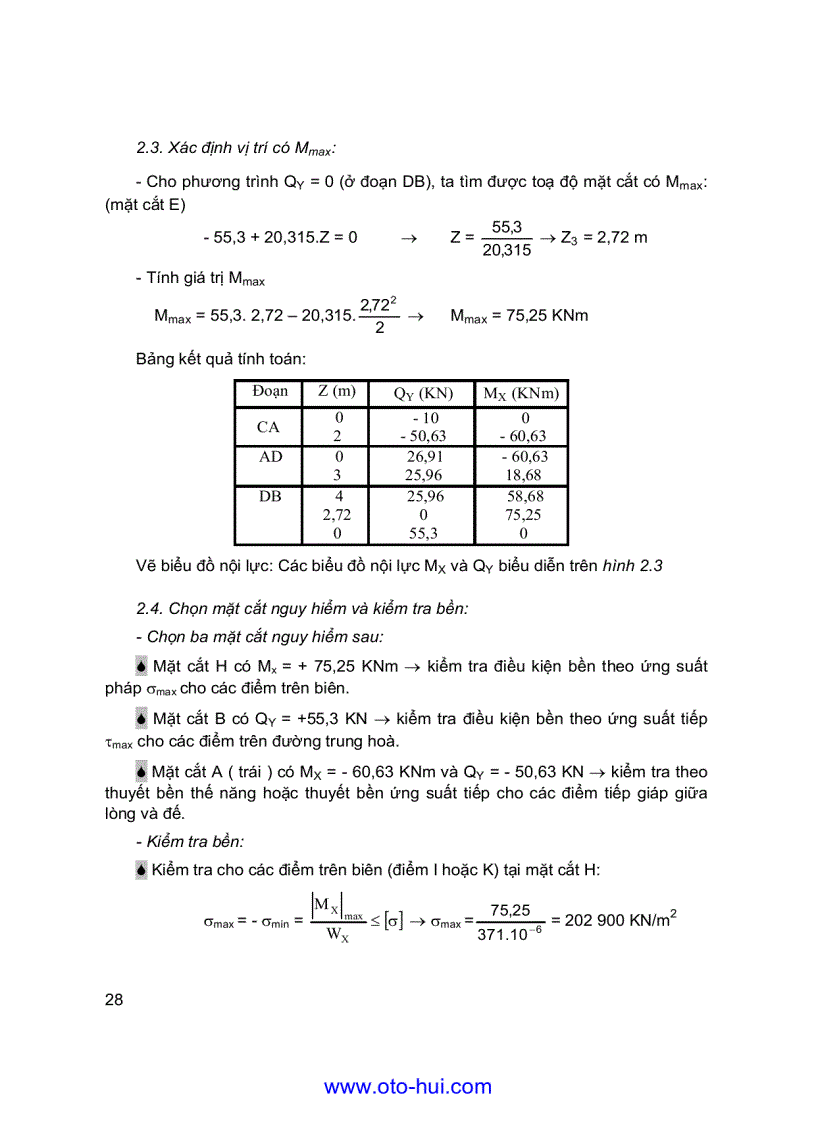 image for page Đề bài và hướng dẫn giải bài tập lớn sức bền vật liệu cơ học kết cấu