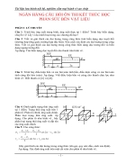 Ngân hàng câu hỏi ôn thi kết thúc học phần sức bền vật liệu
