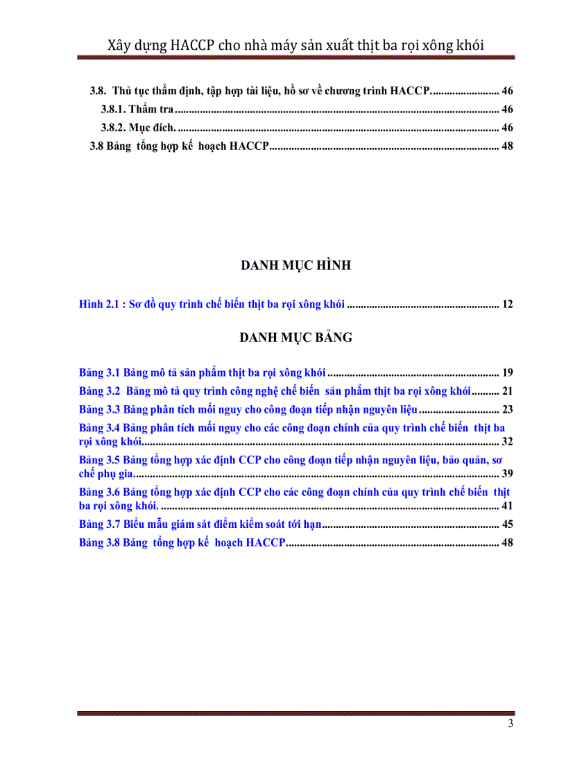 image for page Xây dựng hệ thống HACCP cho nhà máy sản xuất thịt ba rọi xông khói