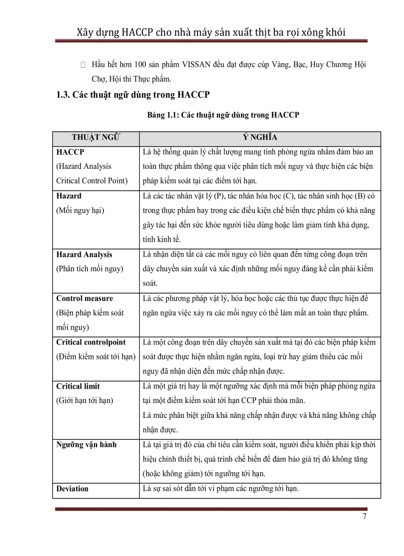 image for page Xây dựng hệ thống HACCP cho nhà máy sản xuất thịt ba rọi xông khói