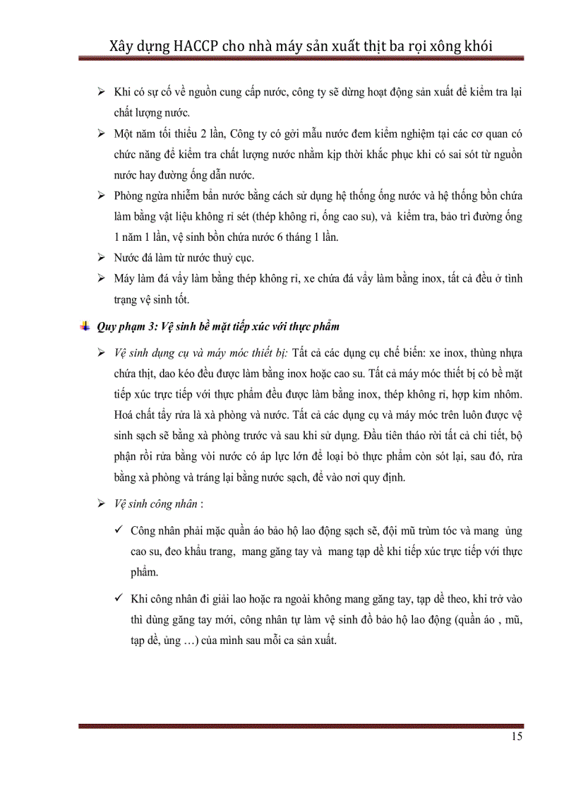 image for page Xây dựng hệ thống HACCP cho nhà máy sản xuất thịt ba rọi xông khói