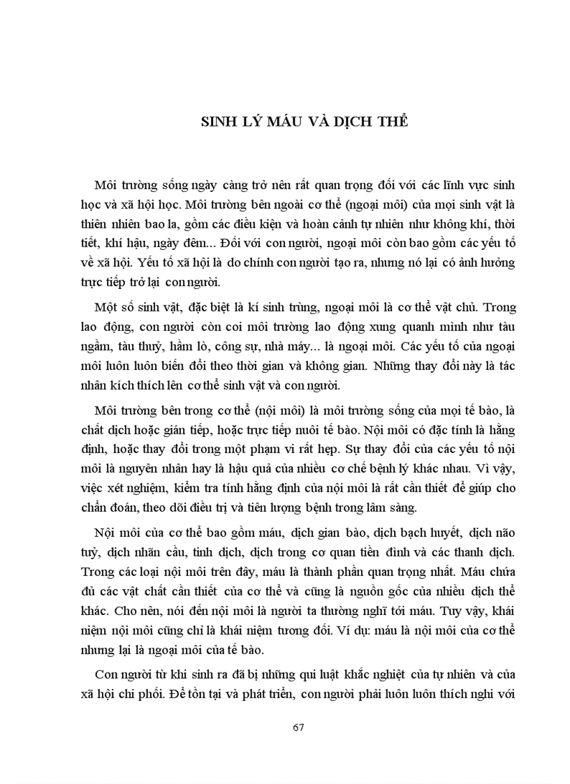 image for page Bài giảng Sinh lý máu và dịch thể