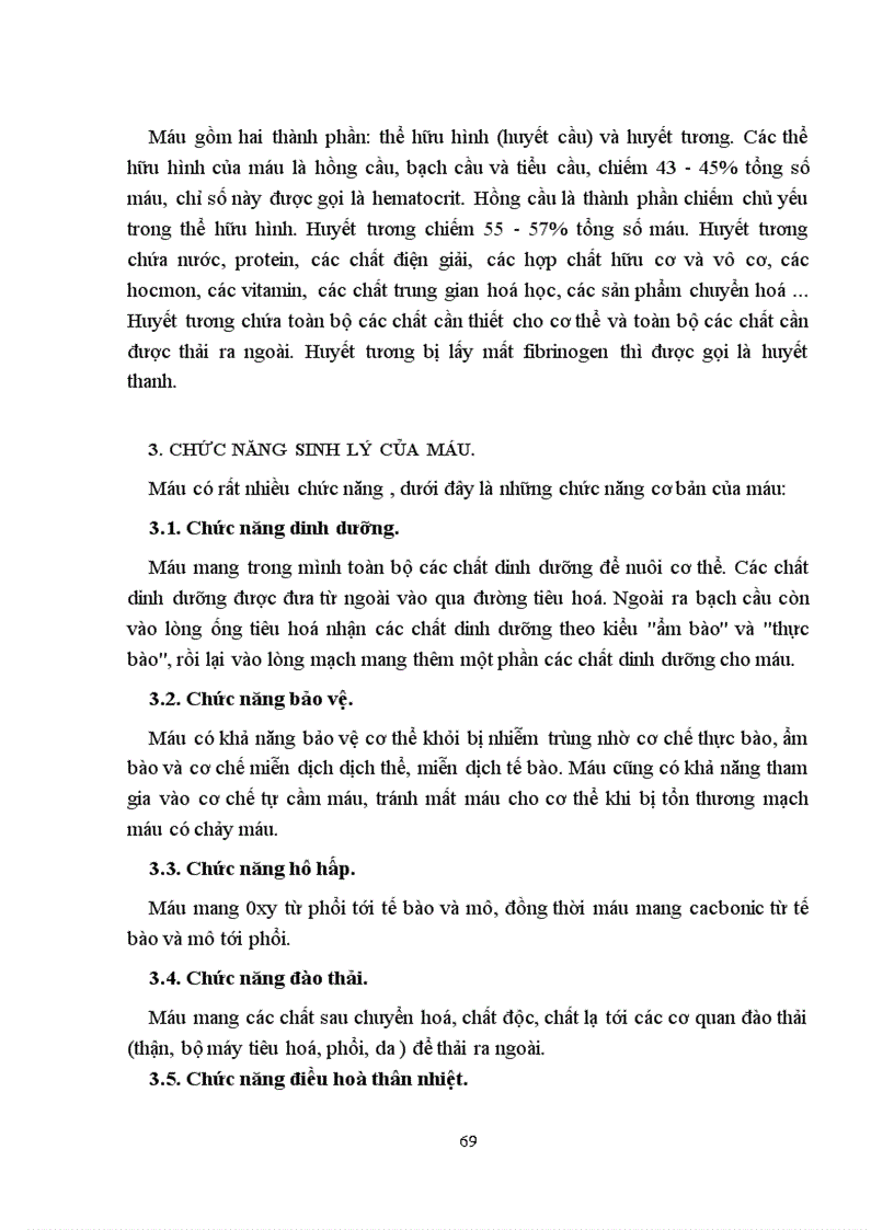 image for page Bài giảng Sinh lý máu và dịch thể