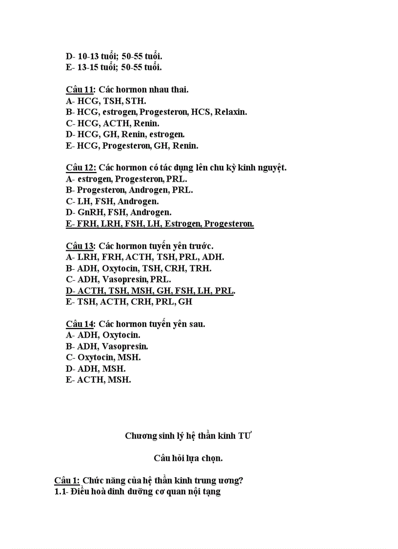 image for page Bài tập trắc nghiệm về Sinh Lý Học full các chương