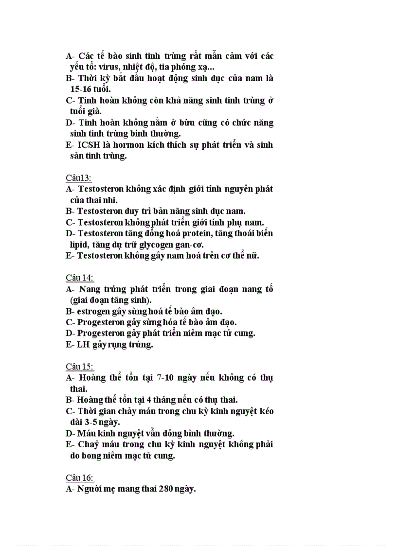 image for page Bài tập trắc nghiệm về Sinh Lý Học full các chương