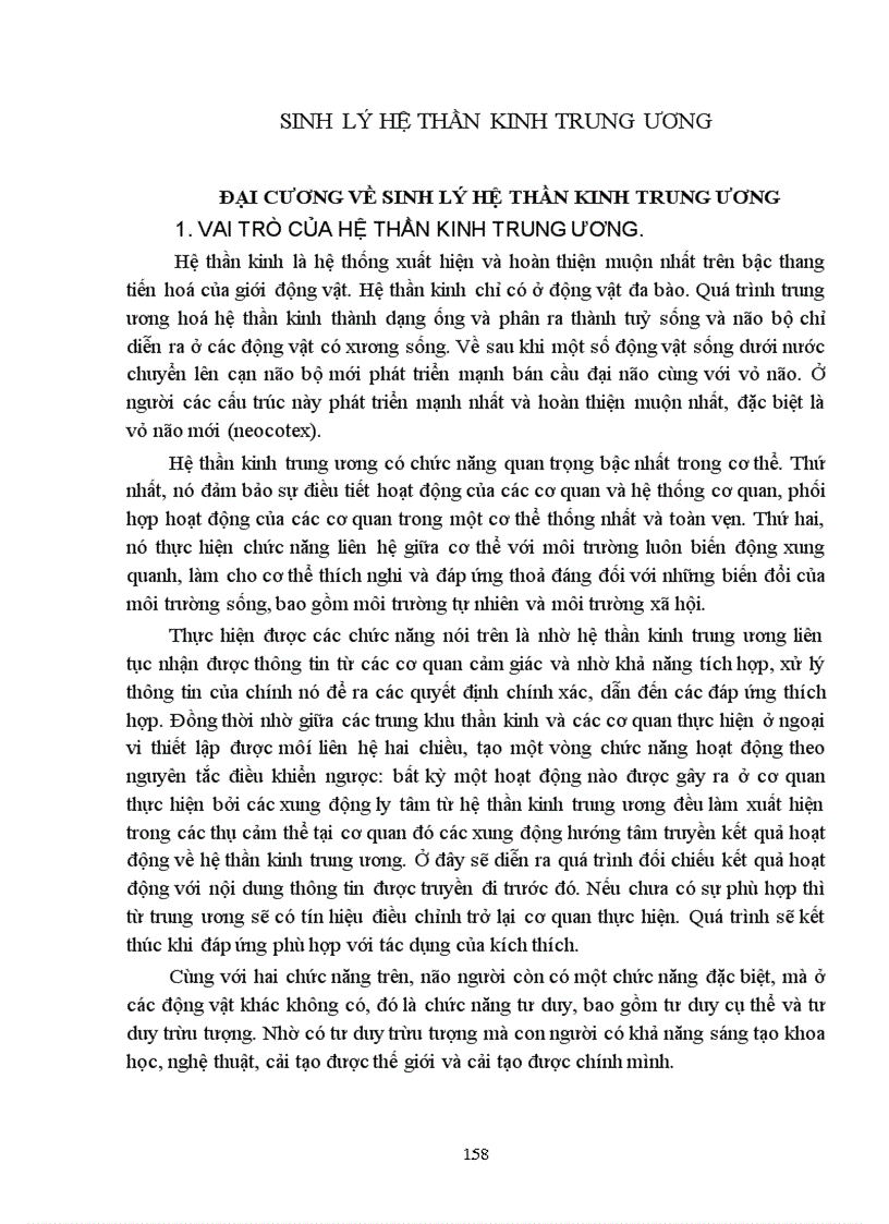 image for page Bài giảng sinh lý hệ thần kinh trung ương