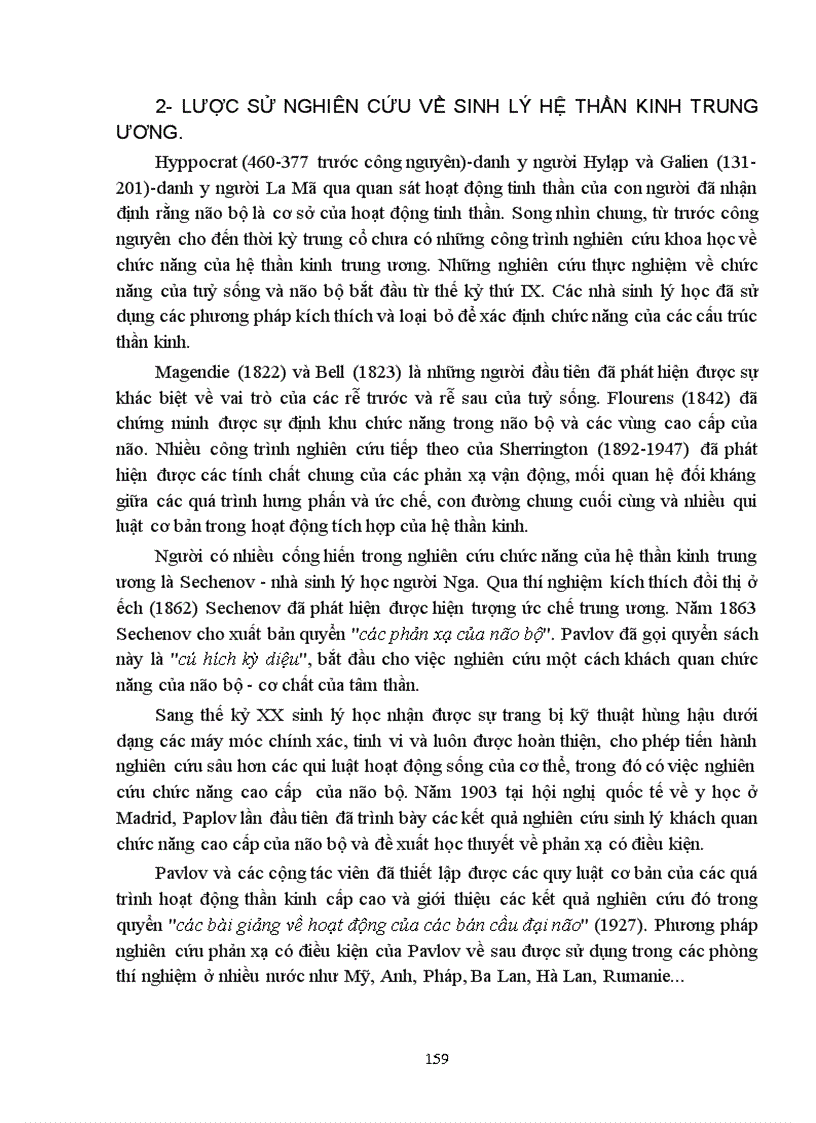 image for page Bài giảng sinh lý hệ thần kinh trung ương