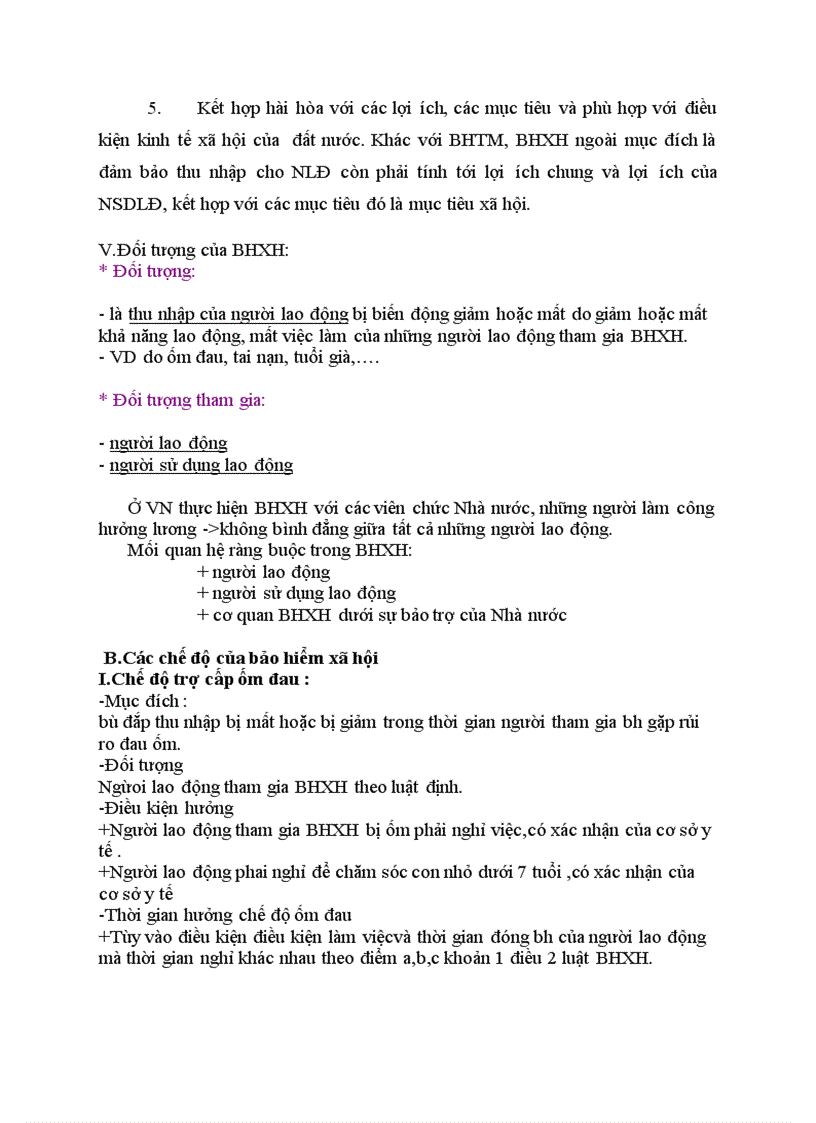 image for page Bài tập Những nội dung cơ bản của bảo hiểm xã hội Việt Nam