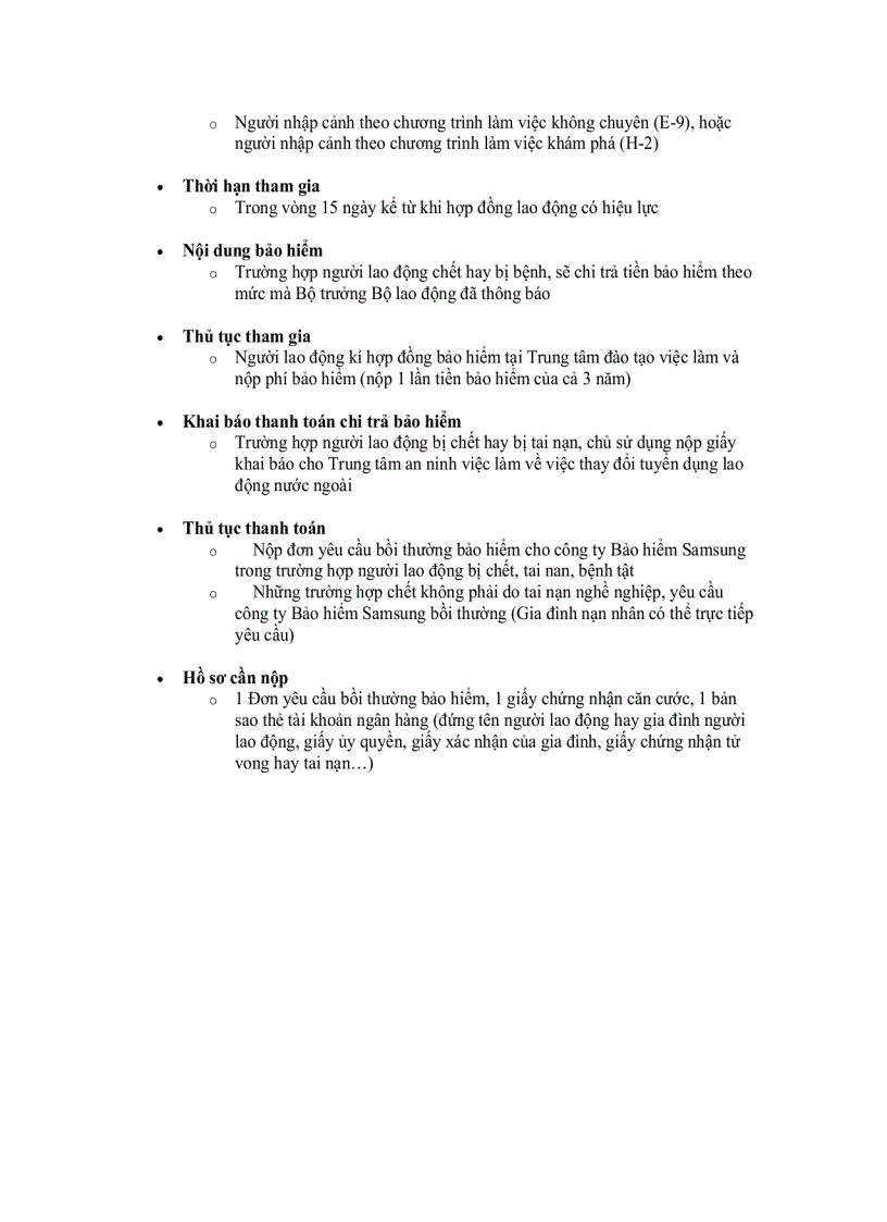 image for page Hướng dẫn về 4 loại bảo hiểm trong chương trình EPS