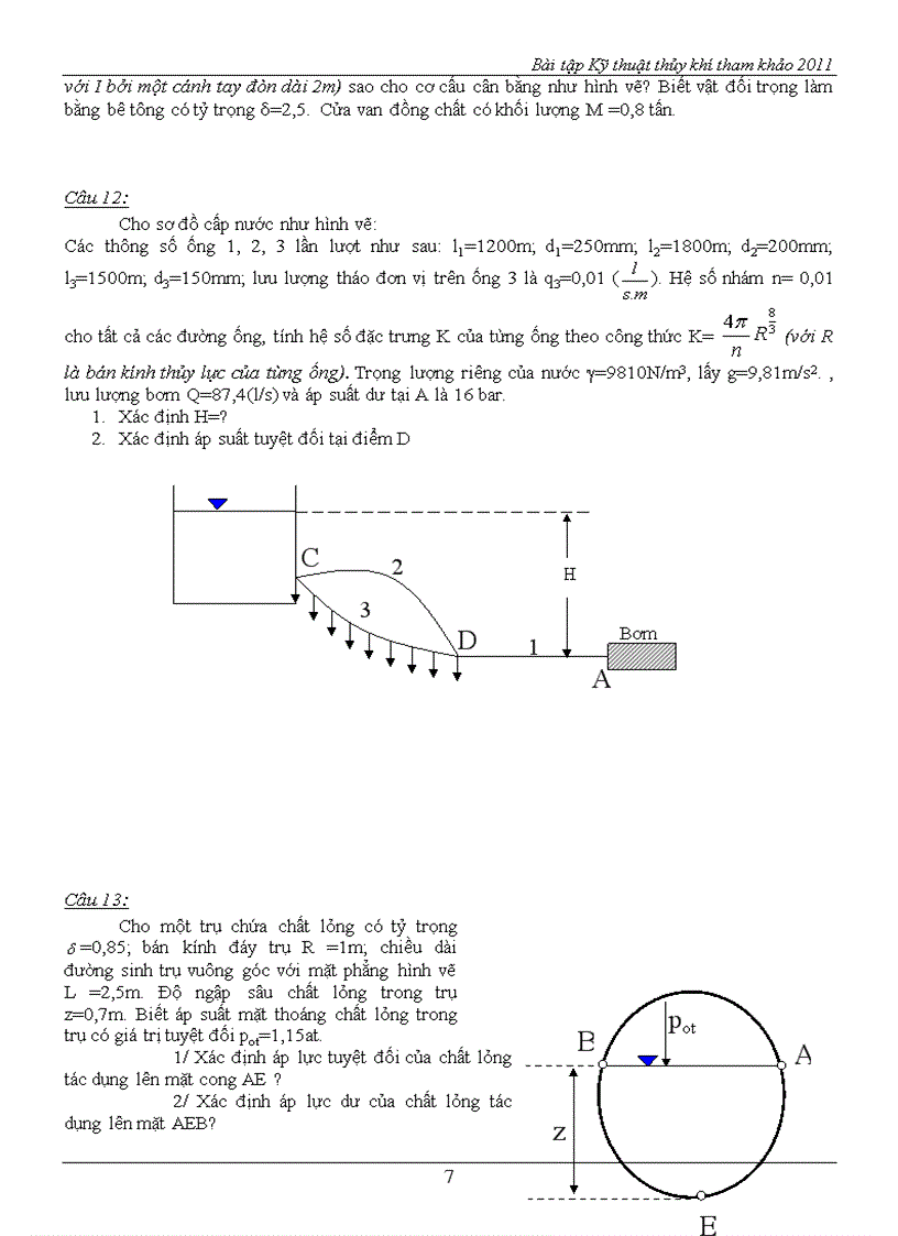 image for page Bài tập kỹ thuật thủy khí
