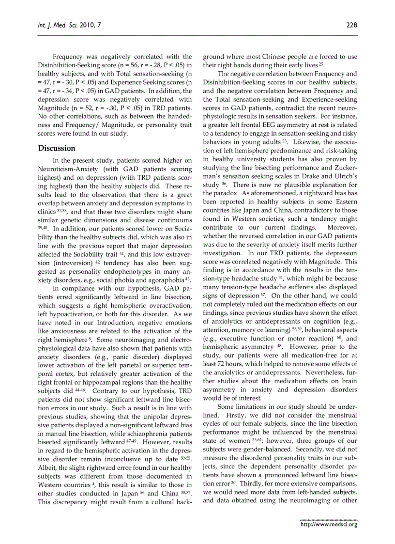 image for page Báo cáo y học Line bisection performance in patients with generalized anxiety disorder and treatment resistant depressionLine bisection performance in patients with generalized anxiety disorder and treatment resistant depression