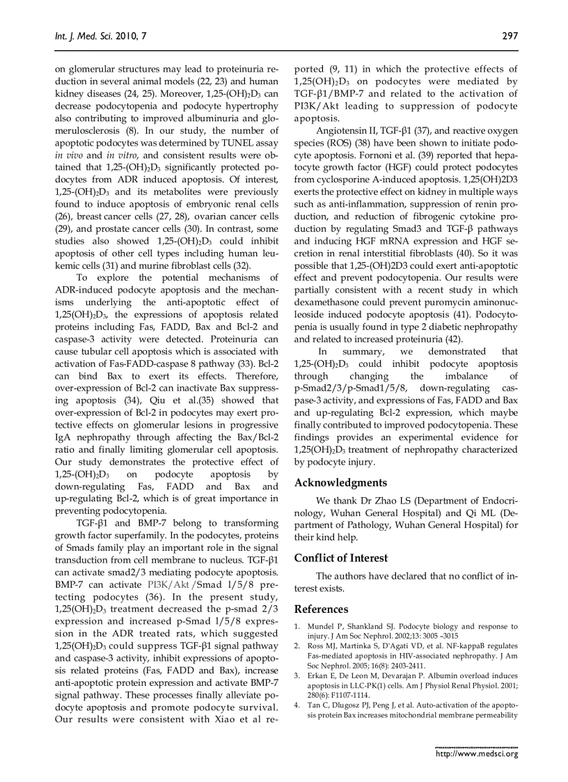image for page Báo cáo y học 1 25 dihydroxyvitamin D3 decreases adriamycin induced podocyte apoptosis and loss