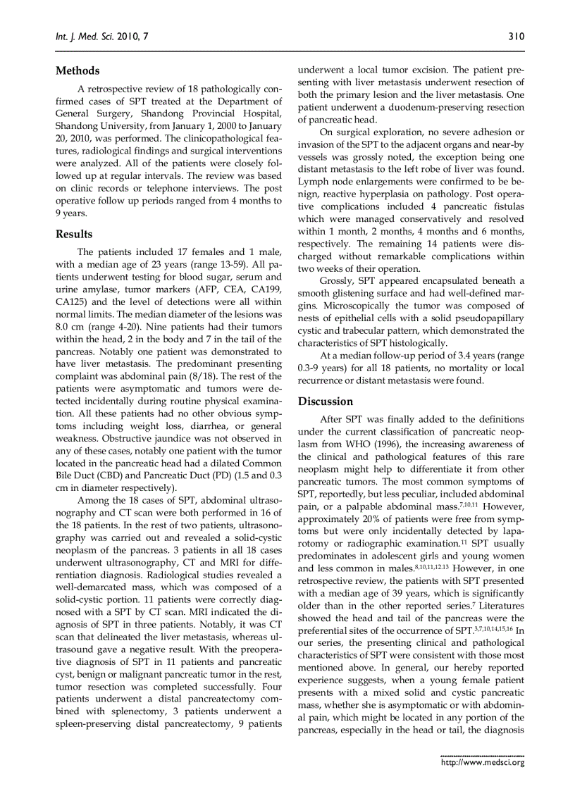 image for page Báo cáo y học Clinical Strategy for the Management of Solid Pseudopapillary Tumor of the Pancreas Aggressive or Less
