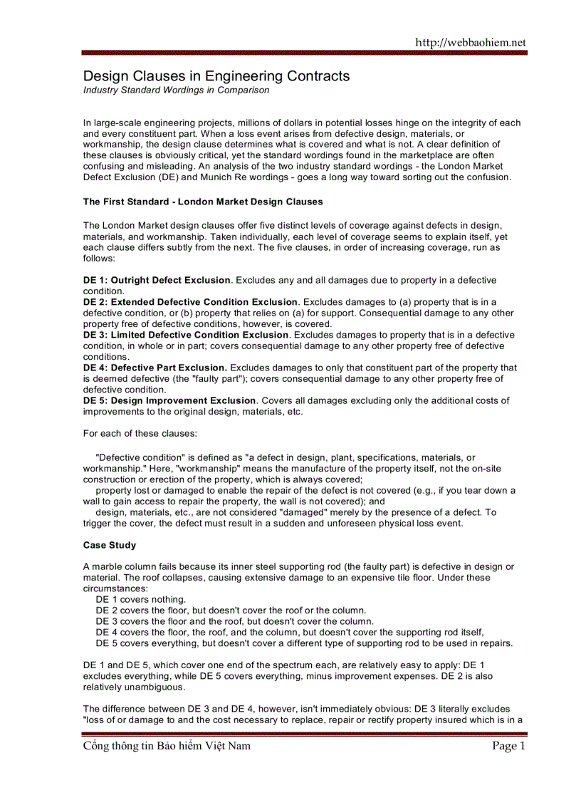 image for page Design Clauses in Engineering Contracts Industry Standard Wordings in Comparison