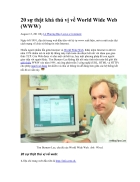 20 sự thật khá thú vị về World Wide Web WWW