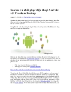 Sao lưu và khôi phục điện thoại Android với Titanium Backup