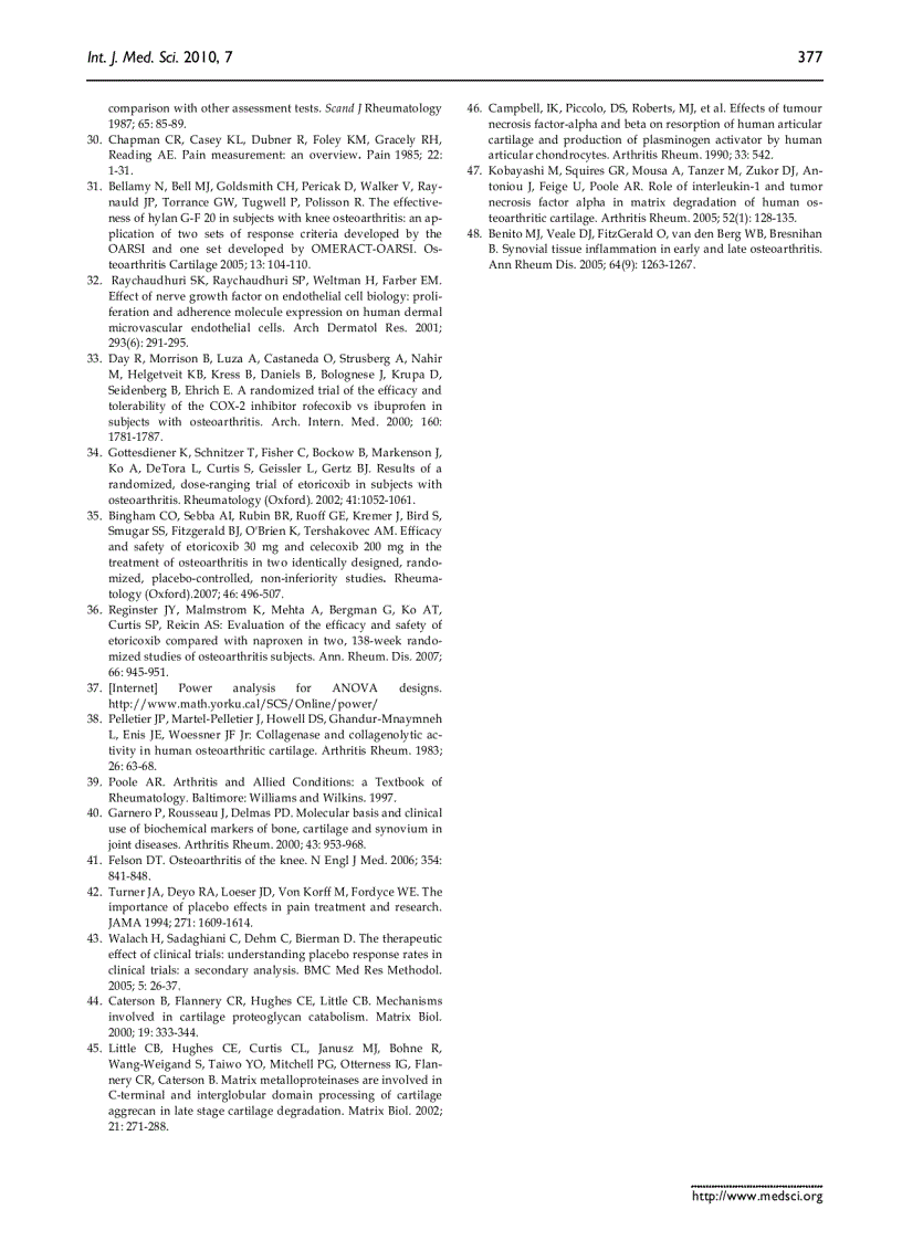 image for page Báo cáo y học omparative Efficacy and Tolerability of 5 Loxin and Aflapin Against Osteoarthritis of the Knee A Double Blind Randomized Placebo Controlled Clinical Study