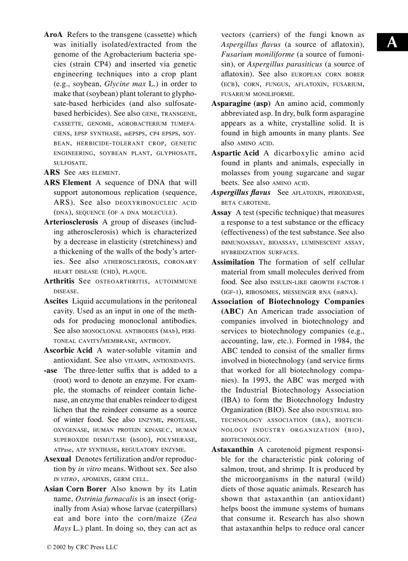 image for page Glossary of biotechnology terms